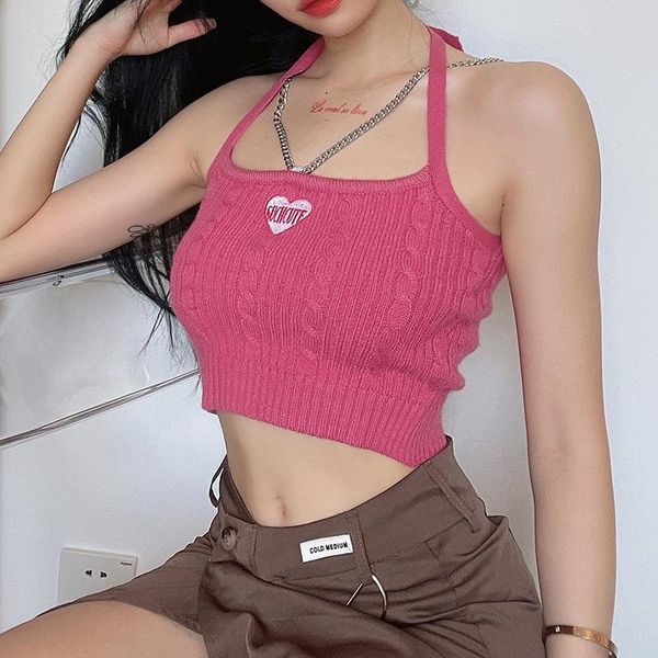 women's tanks & camis dewadbow summer halter crop sleeveless cute letter print cable knit chain strap backless vest fashion, White
women's tanks & camis dewadbow summer halter crop sleeveless cute letter print cable knit chain strap backless vest fashion, White