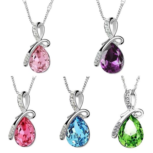 pendant necklaces 1pc austria crystal & czech rhinestone charm long necklace for lady water drop shaped elegant classic jewelry gift, Silver
pendant necklaces 1pc austria crystal & czech rhinestone charm long necklace for lady water drop shaped elegant classic jewelry gift, Silver