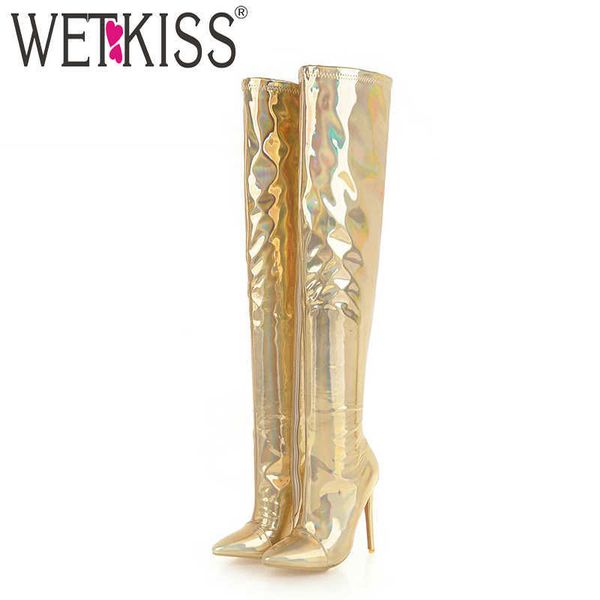 wetkiss plus size 32-48 mirror pu over the knee women boot pointed toe mix color footwear female boots shoes woman winter 210630, Black
wetkiss plus size 32-48 mirror pu over the knee women boot pointed toe mix color footwear female boots shoes woman winter 210630, Black