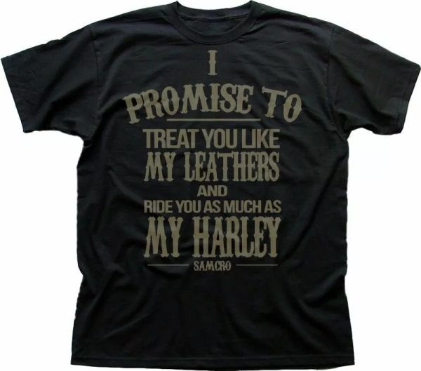 original samcro i promise to ride you motorcycle leathers harley t-shirt 9356, White;black
original samcro i promise to ride you motorcycle leathers harley t-shirt 9356, White;black