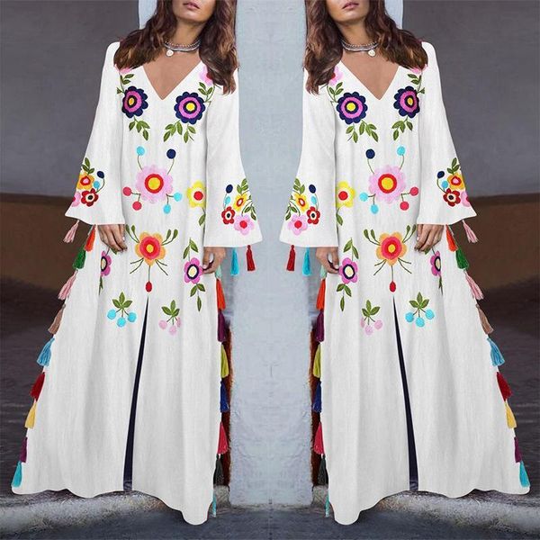 casual dresses bohemian party maxi dress women tassel flare sleeve v-neck print white loose beach vacation long plus size, Black;gray
casual dresses bohemian party maxi dress women tassel flare sleeve v-neck print white loose beach vacation long plus size, Black;gray