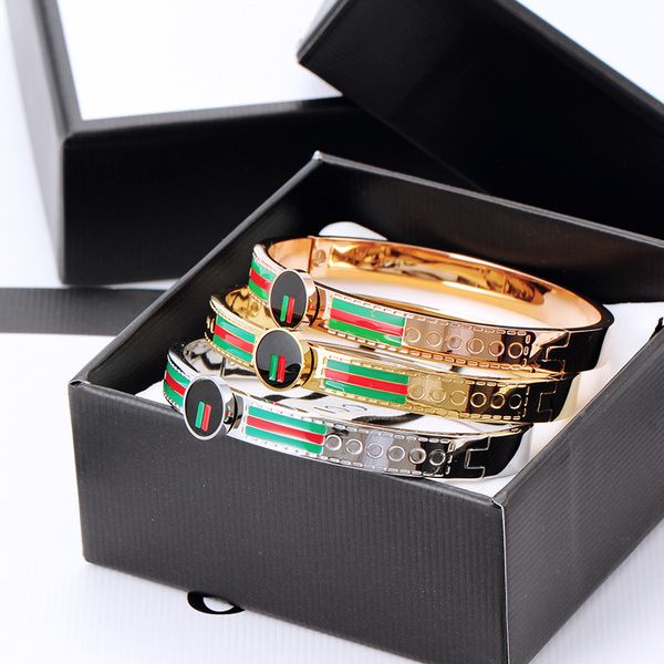 classic titanium steel red green stripe bangle rose couple men and women silver gold bracelets wedding fashion lovers jewelry gift with box, Black
classic titanium steel red green stripe bangle rose couple men and women silver gold bracelets wedding fashion lovers jewelry gift with box, Black