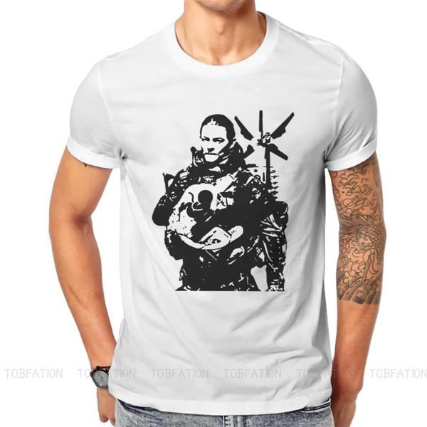 men's t-shirts handsome special tshirt death stranding sam game hip hop gift idea t shirt short sleeve ofertas, White;black 
men's t-shirts handsome special tshirt death stranding sam game hip hop gift idea t shirt short sleeve ofertas, White;black