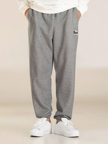 men letter patched sweatpants k4os#, Black 
men letter patched sweatpants k4os#, Black