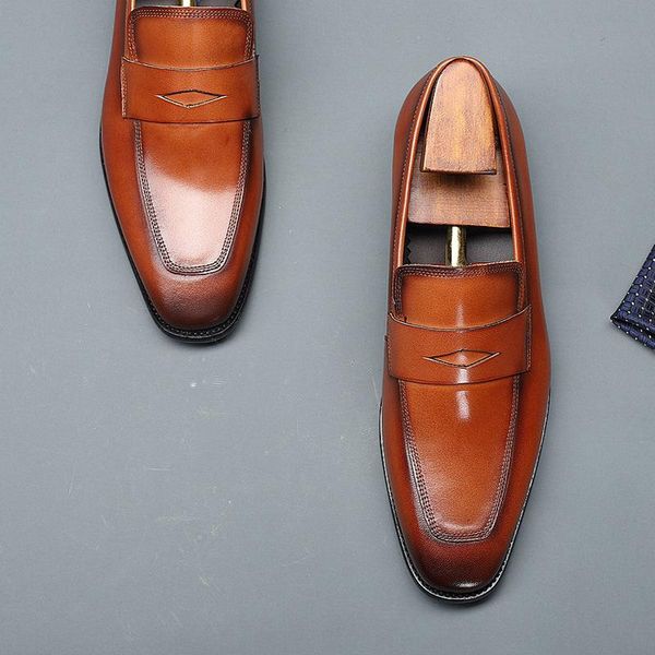 dress shoes style men loafers square toe leather for business casual men's sapatos masculinos 37-48, Black
dress shoes style men loafers square toe leather for business casual men's sapatos masculinos 37-48, Black