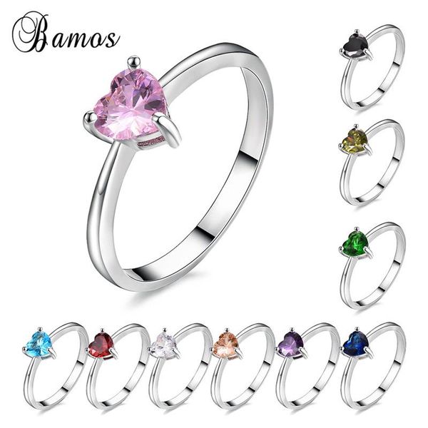 wedding rings bamos mutilcolor zircon heart ring dainty crystal ladies 925 sterling silver filled jewelry for women, Slivery;golden
wedding rings bamos mutilcolor zircon heart ring dainty crystal ladies 925 sterling silver filled jewelry for women, Slivery;golden