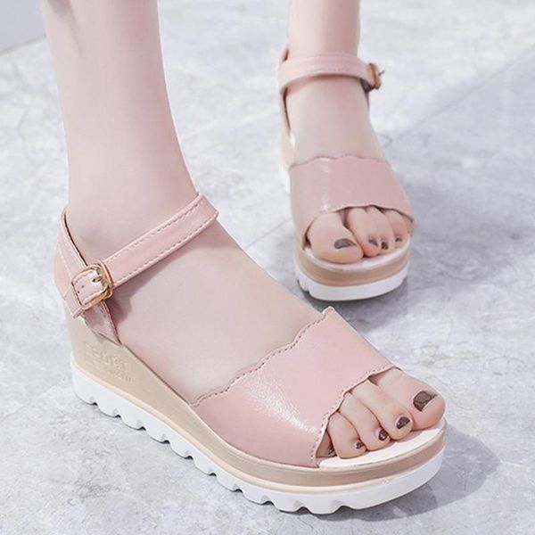 women sandals casual mid heel student wedge shoes slippers summer open toed platform ankle strap beach #45, Black
women sandals casual mid heel student wedge shoes slippers summer open toed platform ankle strap beach #45, Black