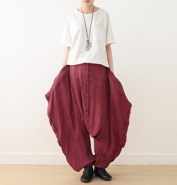 spring women fashion irregualr harem pants solid elastic waist drop-crotch cotton wide leg buttom loose long trousers women's & capris, Black;white
spring women fashion irregualr harem pants solid elastic waist drop-crotch cotton wide leg buttom loose long trousers women's & capris, Black;white