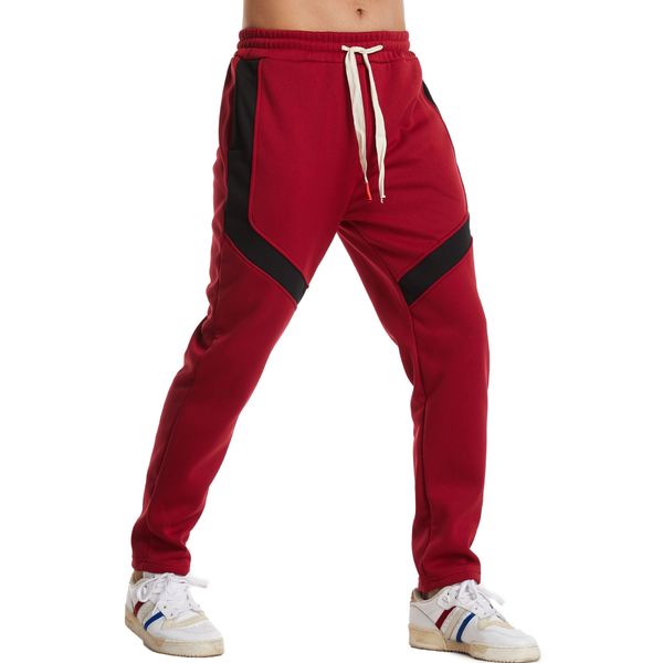 fashion sweatpants men joggers track pants men overalls casual pocket sport work casual trouser pants, Black