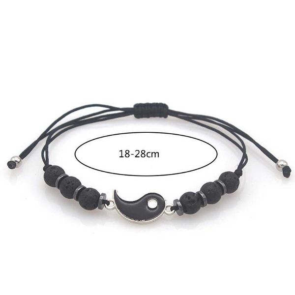 pendant necklaces 2pcs couple's bracelets tai chi yin yang adjustable rope chain bracelet friend friendship jewelry lover, Silver
pendant necklaces 2pcs couple's bracelets tai chi yin yang adjustable rope chain bracelet friend friendship jewelry lover, Silver