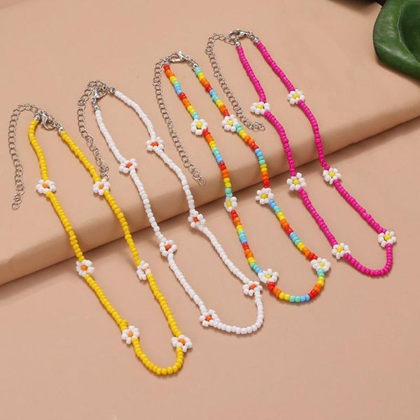 chokers 2021 korean sweet colorful little daisy acrylic flowers boho beaded clavicle necklaces for women girls jewelry, Golden;silver
chokers 2021 korean sweet colorful little daisy acrylic flowers boho beaded clavicle necklaces for women girls jewelry, Golden;silver