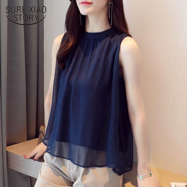 women's tanks & camis blue chiffon waistcoat 2021 summer women vest blouses casual solid sleeveless bottoming shirt loose round neck co, White
women's tanks & camis blue chiffon waistcoat 2021 summer women vest blouses casual solid sleeveless bottoming shirt loose round neck co, White