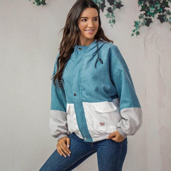 women long sleeve corduroy patchwork oversize jacket windbreaker coat overcoat female big cute jackets solid color clothing women's, Black;brown
women long sleeve corduroy patchwork oversize jacket windbreaker coat overcoat female big cute jackets solid color clothing women's, Black;brown