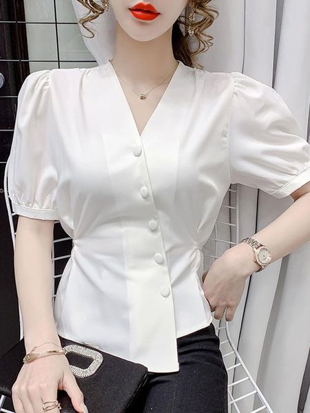 women's blouses & shirts 2021 summer fashion versatile v-neck temperament design minority long sleeve shirt irregular top, White
women's blouses & shirts 2021 summer fashion versatile v-neck temperament design minority long sleeve shirt irregular top, White