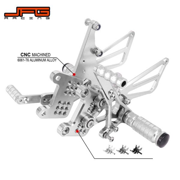 pedals motorcycle aluminum cnc adjustable footpegs foot pegs rest rearset for t595 t509 955i speed triple -10
pedals motorcycle aluminum cnc adjustable footpegs foot pegs rest rearset for t595 t509 955i speed triple -10