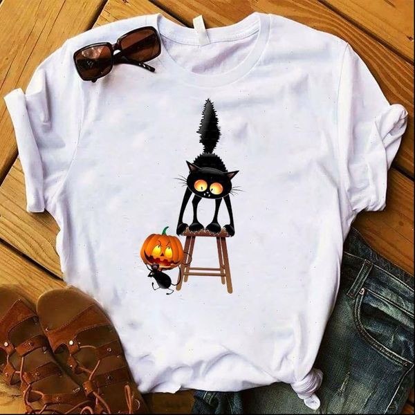 womens t shirts funny balck cat print women tshirt summer harajuku short sleeve cartoon casual woman halloween, White
womens t shirts funny balck cat print women tshirt summer harajuku short sleeve cartoon casual woman halloween, White