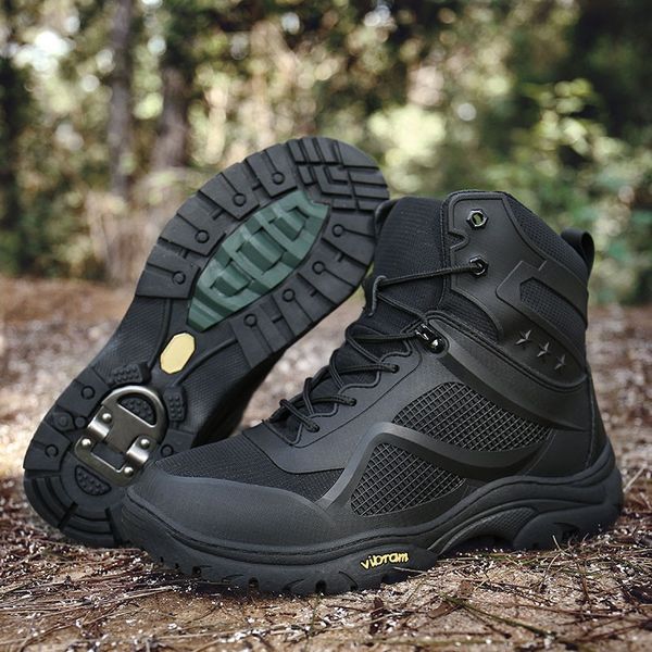 combat boot men climbing training lightweight waterproof tactical boots outdoor hiking non-slip steel claw breathable army boots, Black
combat boot men climbing training lightweight waterproof tactical boots outdoor hiking non-slip steel claw breathable army boots, Black
