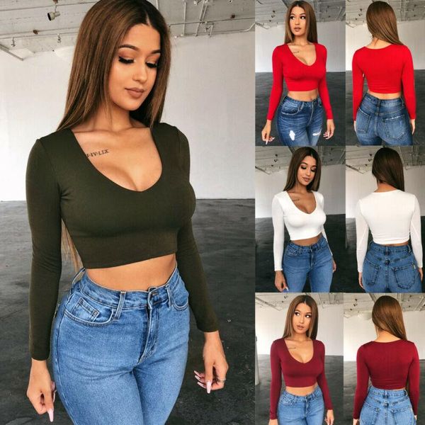 women's t-shirt womens shirt crop style long sleeve workout fitness athletic sports gym casual slim soft breathable short, White
women's t-shirt womens shirt crop style long sleeve workout fitness athletic sports gym casual slim soft breathable short, White