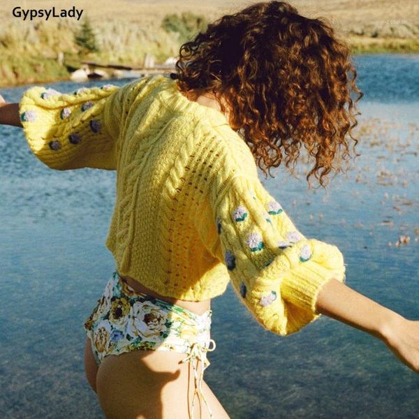 gypsylady yellow oversized crochet jumper sweater floral embroidery vintage autumn knitted long lantern sleeve pullovers women's sweate, White;black
gypsylady yellow oversized crochet jumper sweater floral embroidery vintage autumn knitted long lantern sleeve pullovers women's sweate, White;black