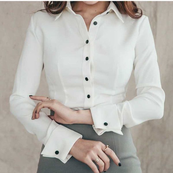 elegant long white shirts women v-neck lace up slim waist female blouse ladies blusas mujer de moda 210525
elegant long white shirts women v-neck lace up slim waist female blouse ladies blusas mujer de moda 210525
