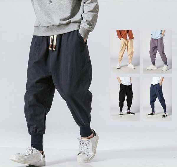 men harem pants japanese casual cotton linen trouser man jogger chinese baggy pdg1606 men's, Black
men harem pants japanese casual cotton linen trouser man jogger chinese baggy pdg1606 men's, Black