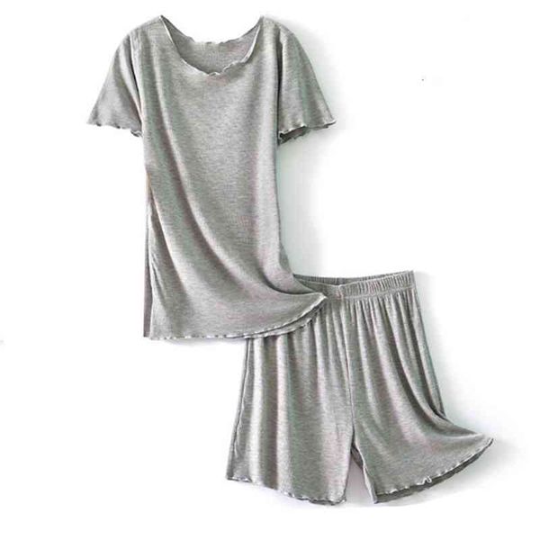 women's sleepwear summer pajamas women threaded short sleeve shorts suit loose casual home wear lady nightwear pijama mujer plus s, Black;red
women's sleepwear summer pajamas women threaded short sleeve shorts suit loose casual home wear lady nightwear pijama mujer plus s, Black;red