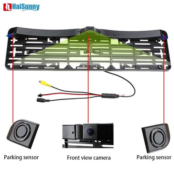 car rear view cameras& parking sensors haisunny 3in1 european russia license plate frame has auto video sensor*2 +car front camera without l
car rear view cameras& parking sensors haisunny 3in1 european russia license plate frame has auto video sensor*2 +car front camera without l