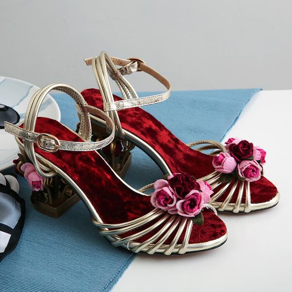 dress shoes womens peep toe flowers strappy strange high bird cage heel ankle buckle velvet slingback sandals hollow plus size c443, Black
dress shoes womens peep toe flowers strappy strange high bird cage heel ankle buckle velvet slingback sandals hollow plus size c443, Black