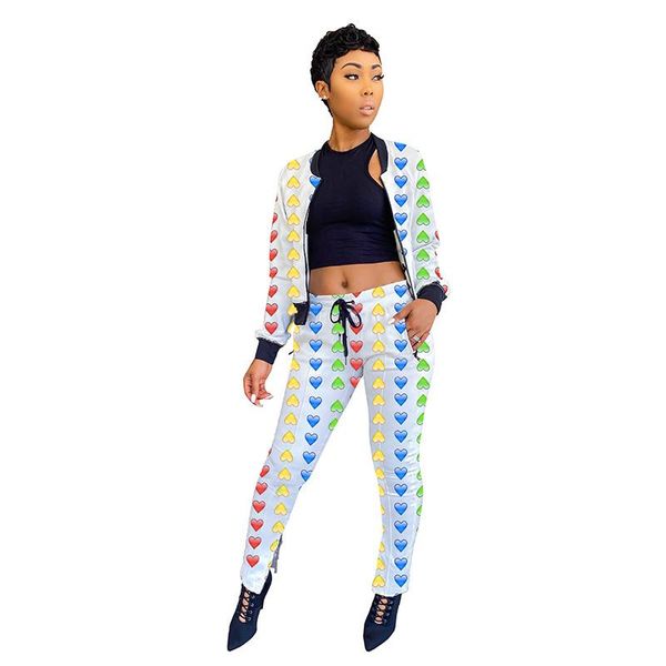 two piece dress tmustobe casual print 2 set women tracksuit heart long sleeve jacket and drawstring pants suit lip outfits female, White
two piece dress tmustobe casual print 2 set women tracksuit heart long sleeve jacket and drawstring pants suit lip outfits female, White