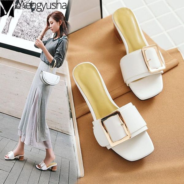 slippers metal belt buckle thick heels shoes woman summer square toe slides brief casual solid flipflops femme zapatos mujer2021, Black
slippers metal belt buckle thick heels shoes woman summer square toe slides brief casual solid flipflops femme zapatos mujer2021, Black