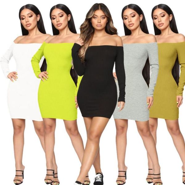 slash neck long sleeve women summer dress off shoulder package hips short black white club female skinny vestido casual dresses, Black;gray
slash neck long sleeve women summer dress off shoulder package hips short black white club female skinny vestido casual dresses, Black;gray