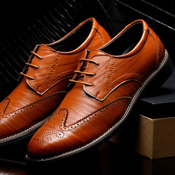 dress shoes luxury brogue men classic business office wedding moda italiana leather formal erkek 6988jm, Black
dress shoes luxury brogue men classic business office wedding moda italiana leather formal erkek 6988jm, Black