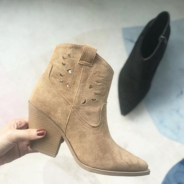 boots comemore latest design of women's thick heeled bare shoes fashion short high heels solid color woman, Black
boots comemore latest design of women's thick heeled bare shoes fashion short high heels solid color woman, Black