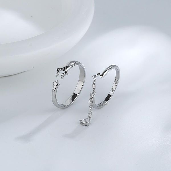wedding rings fashion adjuestable size luxury minimalist style star and moon ring flora animal bead chain silvery jewelry female anillos muj, Slivery;golden
wedding rings fashion adjuestable size luxury minimalist style star and moon ring flora animal bead chain silvery jewelry female anillos muj, Slivery;golden