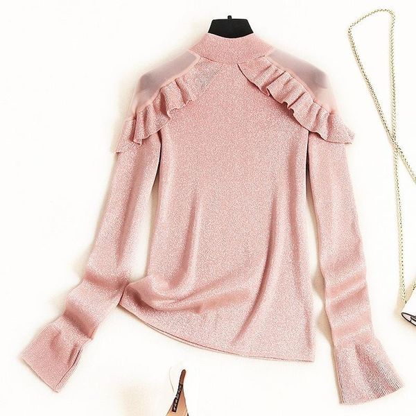 korean pink black color knitted women autumn 2021 turtleneck raglan sleeves stitching ruffles sweater pullover women's sweaters, White;black
korean pink black color knitted women autumn 2021 turtleneck raglan sleeves stitching ruffles sweater pullover women's sweaters, White;black