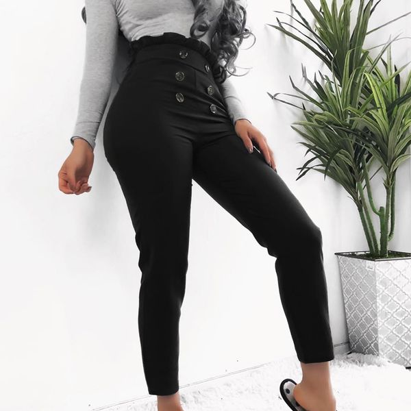 jean women ruffle pencil lady in the upper belt office double breasted button stretch modern business pants elegant slim fit, Blue
jean women ruffle pencil lady in the upper belt office double breasted button stretch modern business pants elegant slim fit, Blue