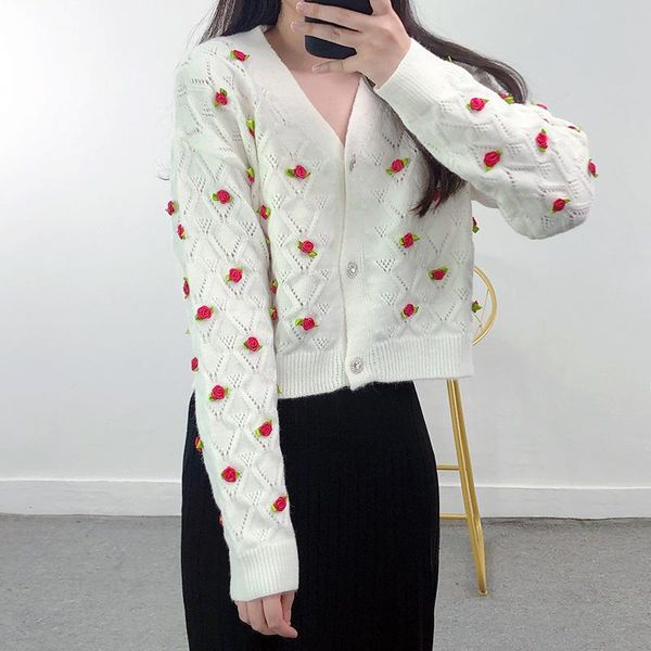 women's knits & tees vintage white cardigan crop women 2021 autumn hollow out crochet rose flower korean fashion knitted
women's knits & tees vintage white cardigan crop women 2021 autumn hollow out crochet rose flower korean fashion knitted