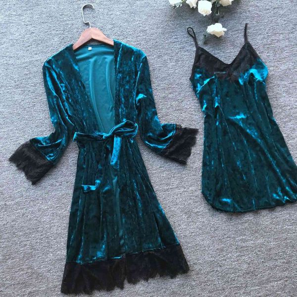 lace home dressing gown women sleepwear twinset robe set 2pcs solid colour velour kimono full sleeve, Black;red
lace home dressing gown women sleepwear twinset robe set 2pcs solid colour velour kimono full sleeve, Black;red