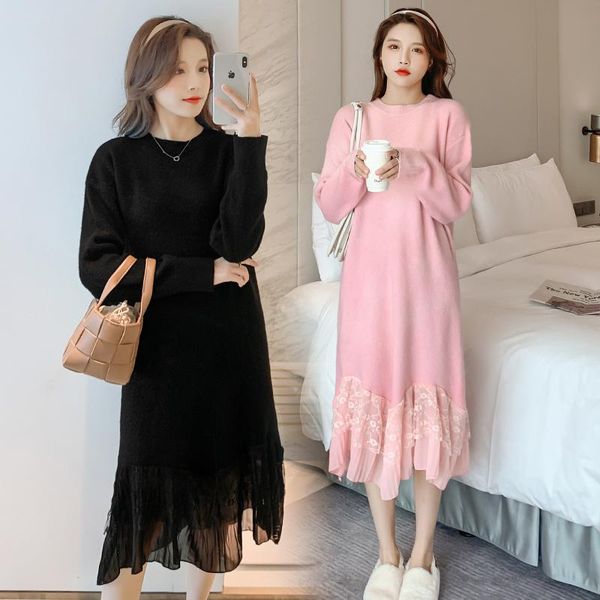 casual dresses pregnant women's clothing korean version fashion splicing long small sweater autumn sleeve dress, Black;gray
casual dresses pregnant women's clothing korean version fashion splicing long small sweater autumn sleeve dress, Black;gray