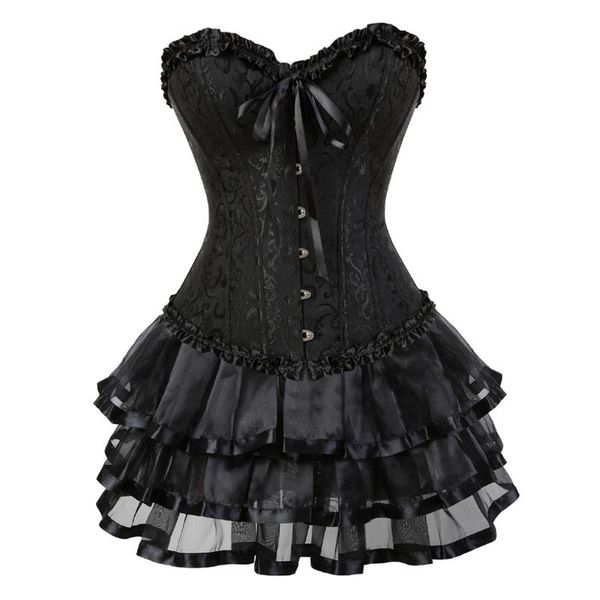 bustiers & corsets lace up corset dress party for women floral gothic clothes bustier underbust plus size skirt set, Black;white
bustiers & corsets lace up corset dress party for women floral gothic clothes bustier underbust plus size skirt set, Black;white