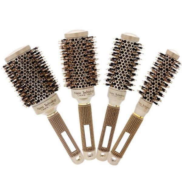 professional salon styling tools round hair comb hairdressing curling brushes ceramic iron barrel, Silver
professional salon styling tools round hair comb hairdressing curling brushes ceramic iron barrel, Silver