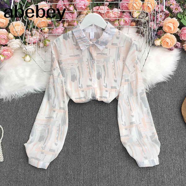summer casual all-match turn-down collar long sleeve shirt single breasted loose print chiffon 210512, White
summer casual all-match turn-down collar long sleeve shirt single breasted loose print chiffon 210512, White