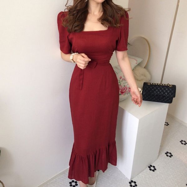 casual dresses new 2021 women spring summer square collar dress cotton linen elegant lace up 2dd9, Black;gray
casual dresses new 2021 women spring summer square collar dress cotton linen elegant lace up 2dd9, Black;gray