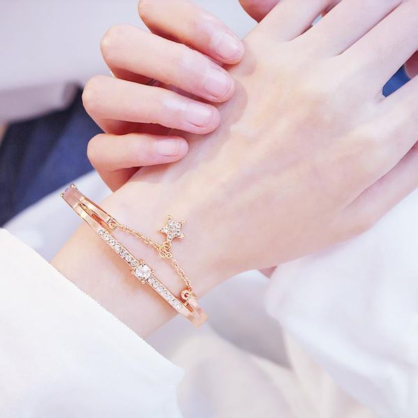 bangle rose gold stainless steel bracelets bangles luxury female heart forever love charm bracelet jewelry for women, Black
bangle rose gold stainless steel bracelets bangles luxury female heart forever love charm bracelet jewelry for women, Black