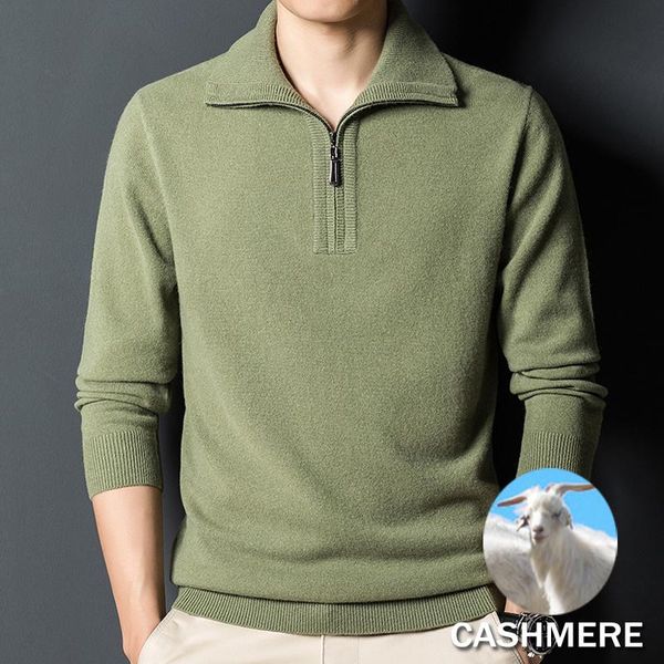 men's sweaters 100% wool quarter zip turtleneck sweater solid cashmere thickened fashion knitted men pullover turn down collar winter c, White;black
men's sweaters 100% wool quarter zip turtleneck sweater solid cashmere thickened fashion knitted men pullover turn down collar winter c, White;black