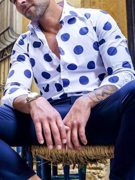 men's casual shirts fashion2021 european and american relaxation autumn street long sleeves printed polka dot hawaiian shirt, White;black
men's casual shirts fashion2021 european and american relaxation autumn street long sleeves printed polka dot hawaiian shirt, White;black