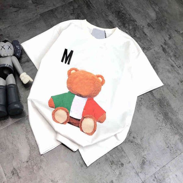 2022 factory wholesale new correct version summer couple's letter bear print round neck short sleeve women's fashion t-shirt, White
2022 factory wholesale new correct version summer couple's letter bear print round neck short sleeve women's fashion t-shirt, White