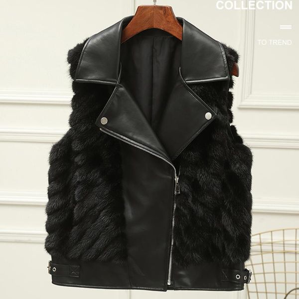 women's fur & faux real mink vest women winter 100% genuine coats motorcycle black leather jacket plus size female sleeveless zipper
women's fur & faux real mink vest women winter 100% genuine coats motorcycle black leather jacket plus size female sleeveless zipper