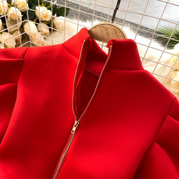 20212021 autumn winter puff long sleeve dresses for women party christmas turtleneck slim a-line elegant new year woman red dress, Black;gray
20212021 autumn winter puff long sleeve dresses for women party christmas turtleneck slim a-line elegant new year woman red dress, Black;gray