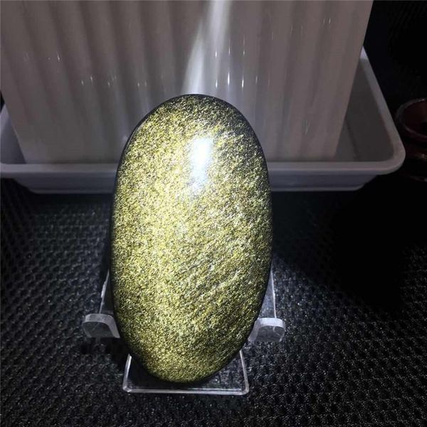 decorative objects & figurines 1pcs beautiful natural golden sheen obsidian polished oval handicraft palm stone for feng shui
decorative objects & figurines 1pcs beautiful natural golden sheen obsidian polished oval handicraft palm stone for feng shui